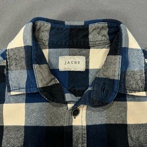 Jachs Heavyweight Blue Plaid Flannel Button
Down Shirt